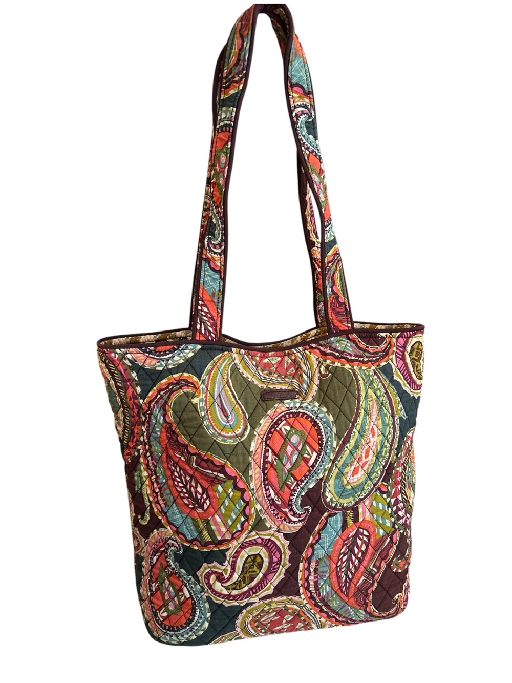 Vera Bradley Heirloom Paisley Pattern Tote Boho Coastal Grandmother Quilted Bag - Picture 8 of 10